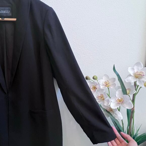 Eloquii Women's Plus Size Black Blazer Cardigan One Button Size 16 Career - Picture 6 of 7